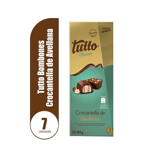 Chocolates Tutto Placeres Crocantella de Avellana Bombones 7 uds - 84 g