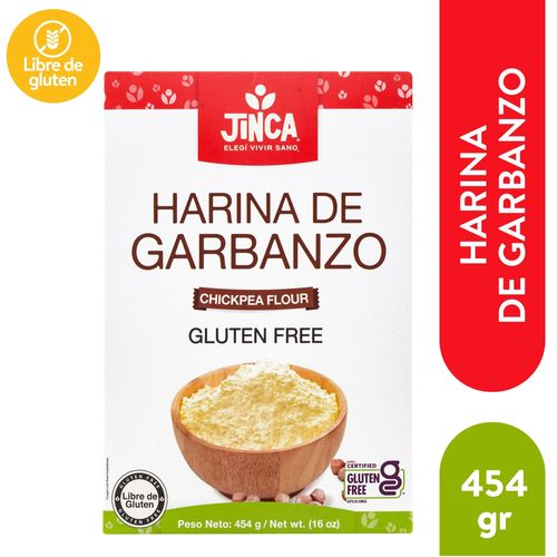 Harina Jinca foods de garbanzo sin gluten - 454 g