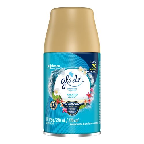 Aromatizante Glade Automático Paraiso Azul 1 Repuesto -175 g