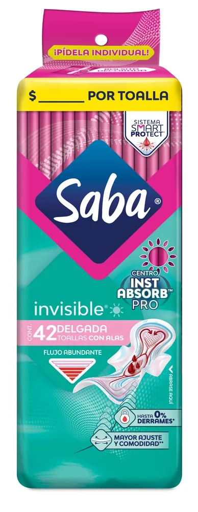 Toalla invisible Saba delgadas con alas - 42 Uds