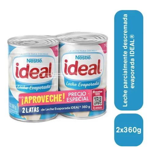 Leche Nestlé ideal evaporada 2 pack - 360 g