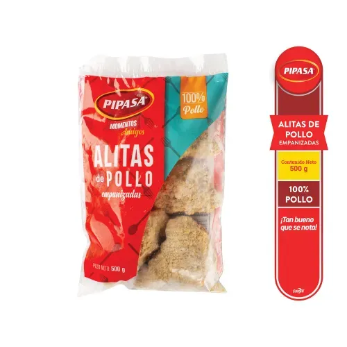 Alitas de Pollo Pipasa Empanizadas Congeladas - 500 g
