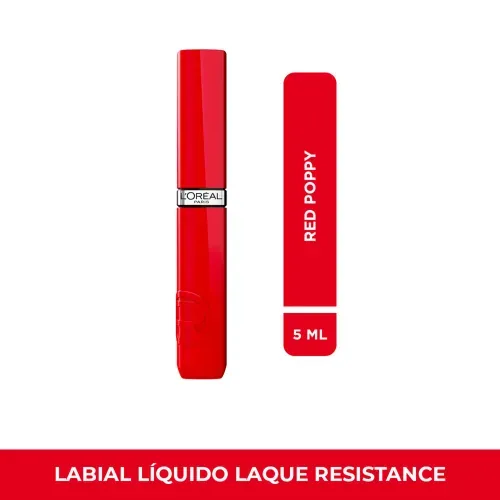 Labial Líquido L'Oreal Infallible Laque Resistance Rouge Poppy 5ml