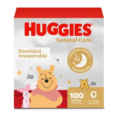 Pañales Huggies Natural Care Etapa 3 G Suavidad Insuperable - 100 Uds
