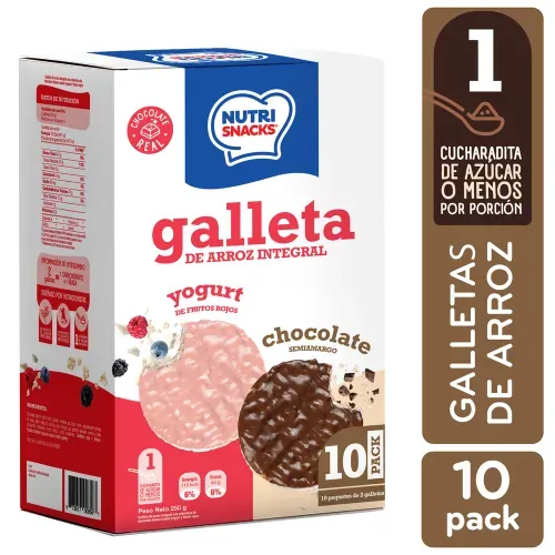 Galleta Arroz Nutrisnacks 10u Caja 250 g