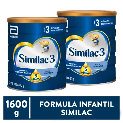 Fórmula Infantil Similac® 3, Niños En Crecimiento 2 Pack - 800g