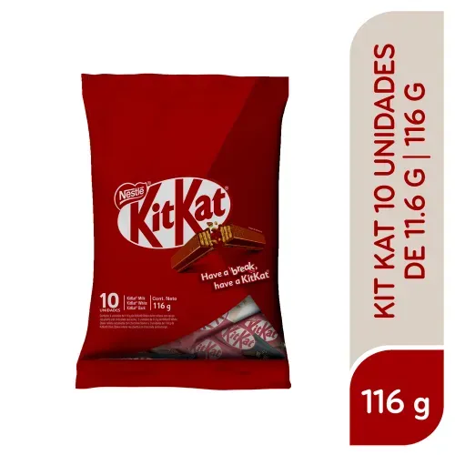 Chocolate Kit Kat Pack 10 Unidades - 116 g
