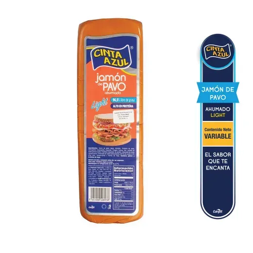 Jamón de Pavo Cinta Azul Ahumado Light - 1 kg