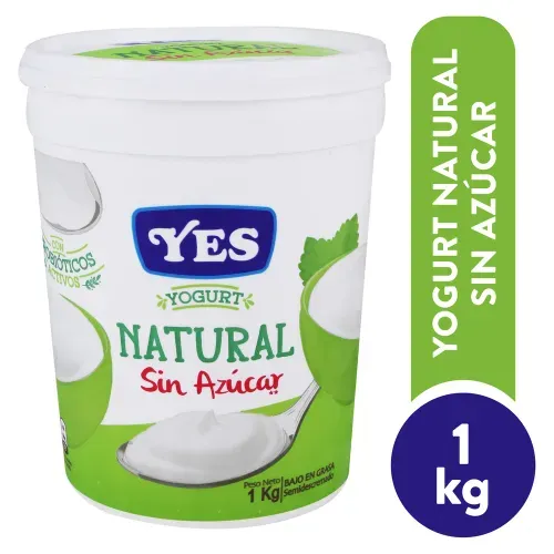 Yogurt Yes Cremoso Natural sin Azúcar - 1 kg
