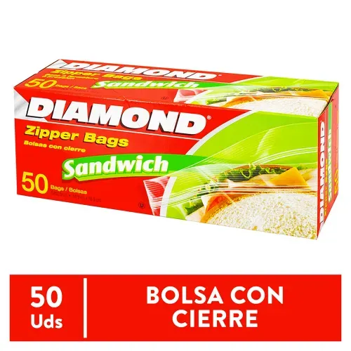 Bolsa Diamond Para Sandwich - 50 unidades