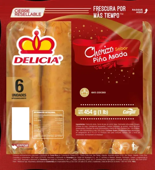 Chorizo Delicia Piña Asada - 454 G