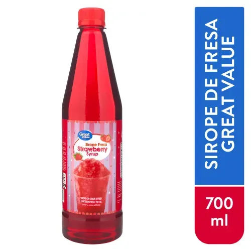 Sirope Great Value Sabor a Fresa - 700 ml