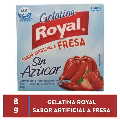 Gelatina Royal Fresa Sin Azucar 10 g