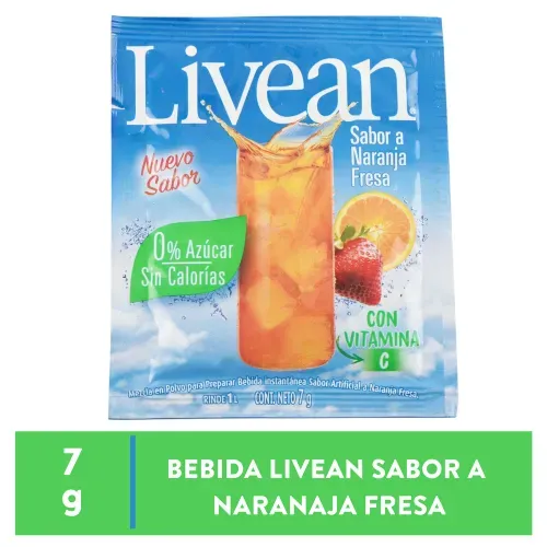 Bebida Livean Naranaja Fresa 7g