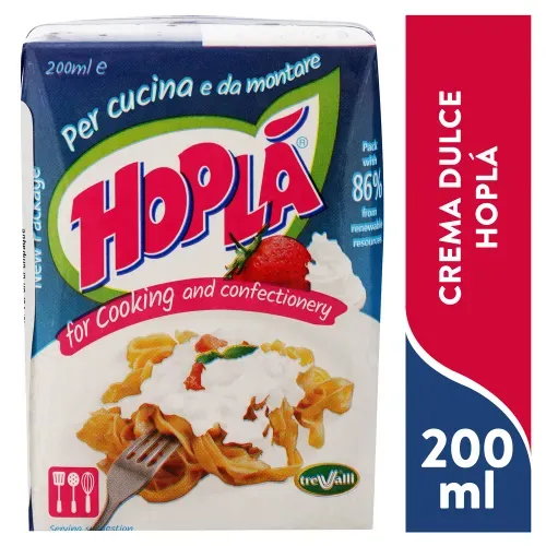 Repostería Hopla Crema Chantilli Hopla Sin Azucar 200ml