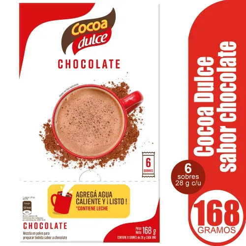 Mezcla Cocoa Dulce Chocolate sobres on the go - 168 g