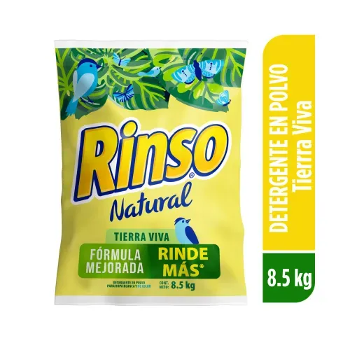 Detergente en Polvo Rinso Natural Tierra Viva-8.5 kg