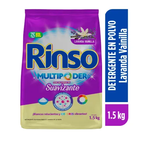 Detergente en Polvo Rinso MultiPoder Vainilla Lavanda-1.5 kg