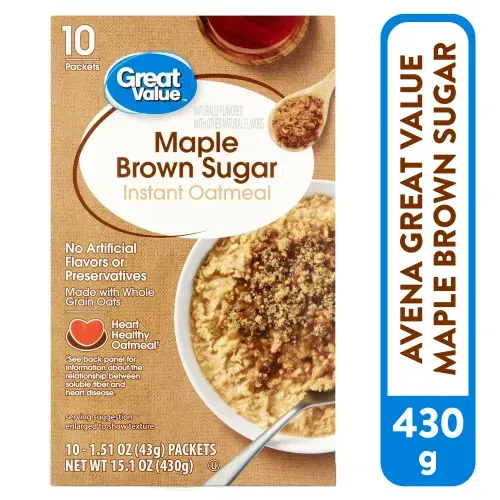 Avena Great Value Maple Brownsugar - 430 g