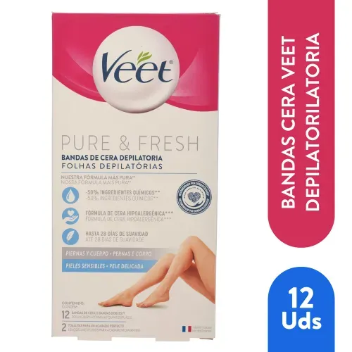 Bandas Cera Depilatorilatoria Veet 12u