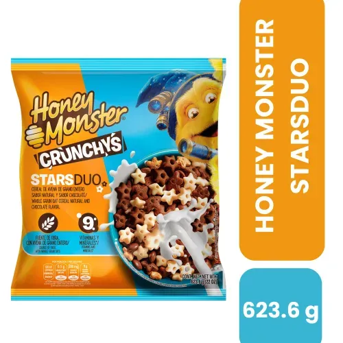 Cereal Quaker Honey Monster Crunchys Stars Duo - 623.6 g