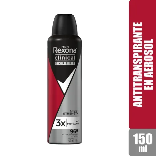 Desodorante Rexona Clinical Expert Sport Strength En Aerosol - 150 ml
