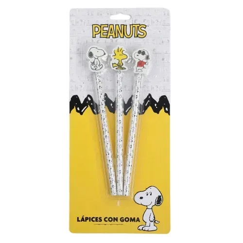 Lápices Snoopy de grafito con diseño 3d