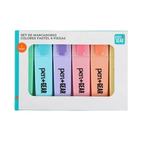 Marcadores Pen Gear colores pastel - 6 pzas