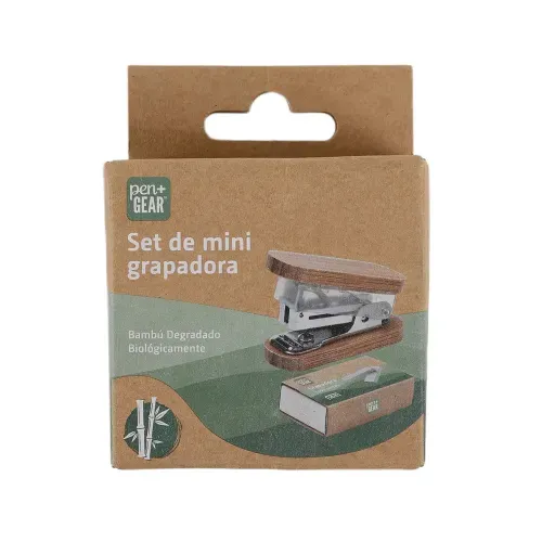 Mini grapadora Pen Gear de bambú degradado