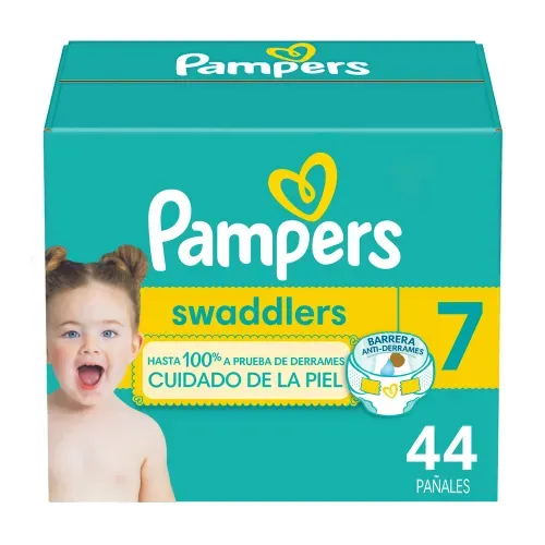 Pañales Pampers Swaddlers Etapa 7, Hasta 100% Libre De Derrames - 44 Uds