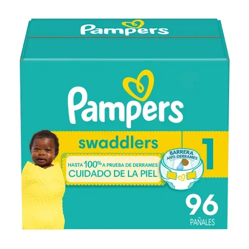Pañales Pampers Swaddlers Etapa 1, Hasta 100% Libre De Derrames - 96 Uds