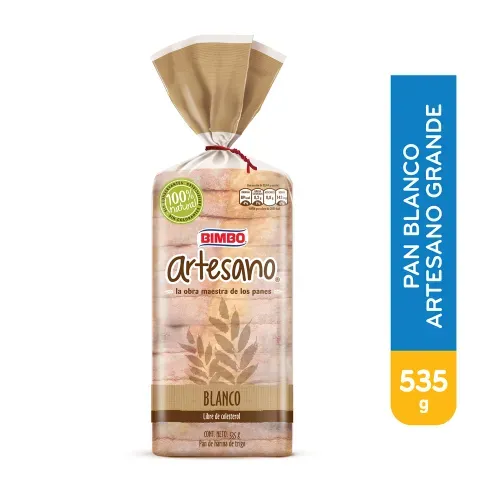 Pan Bimbo artesano blanco mediano - 535 g