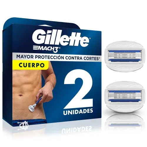 Repuesto para Rasuradora Gillette Mach3 Cuerpo, rasurado Corporal, 2 Uds
