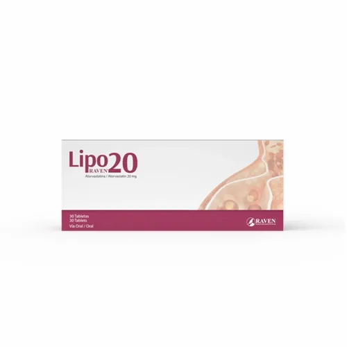Liporaven 20 mg caja 30 comprimidos - Precio indicado por caja
