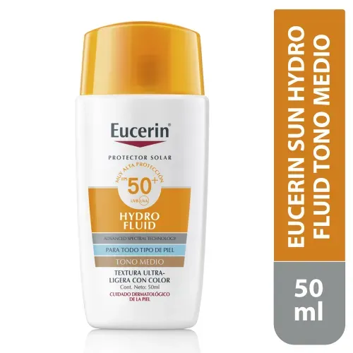 Bloq Face Eucerin Hydrofluid Medio 50ml
