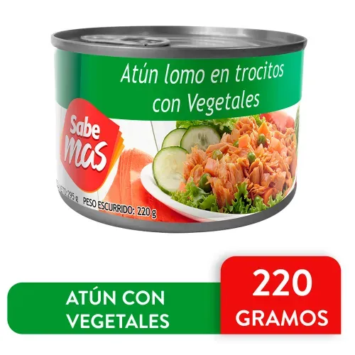 Atún Sabemas Lomo En Trozos En Aceite Con Vegetales - 295 g