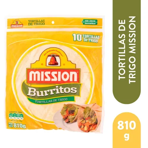 Tortillas de trigo Mission para burritos, 10 uds - 810 g