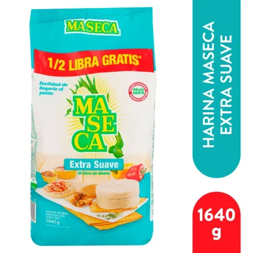 Harina de maíz Maseca extra suave - 1640 g