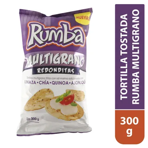 Tortillas tostadas Rumba multigrano redonditas - 300 g