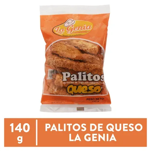 Palitos La Genia con cobertura de queso - 140 g