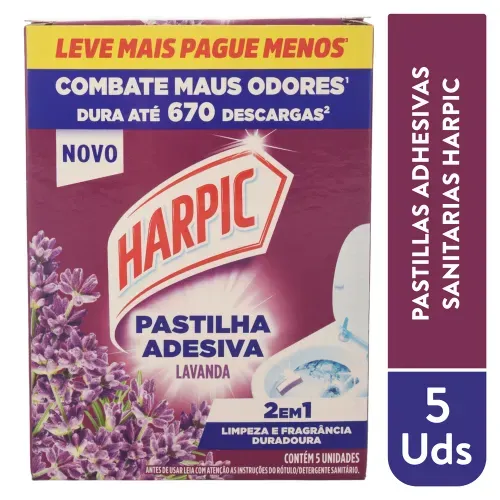 Desinf Tiras Adhesivas Harpic Lavan 5 Unidad