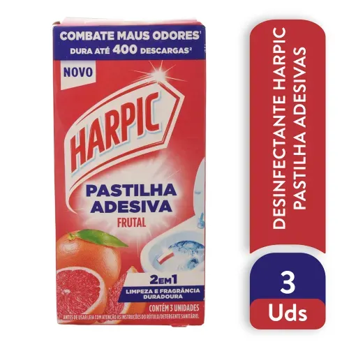 Desinf Tiras Adhesiva Harpic Frutal 3 Unidad