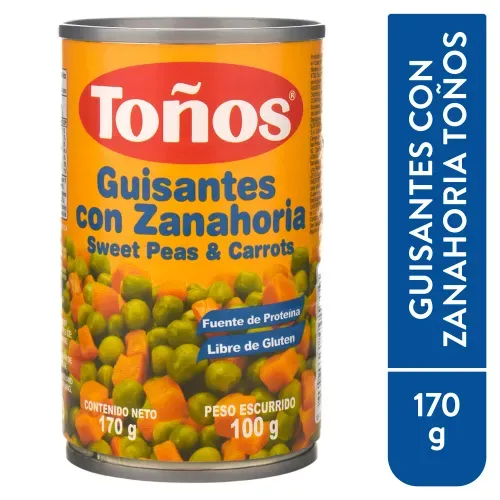 Guisante Con Zanahoria Tonos 170 Gr