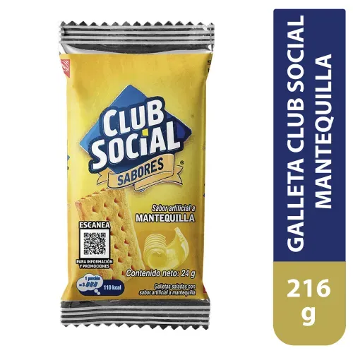 Galleta Club Social Mantequilla 216 g