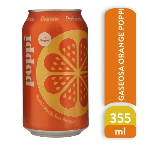 Gaseosa Orange Poppi 355ml
