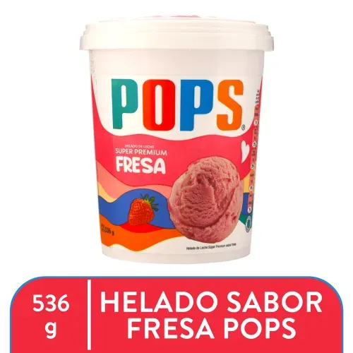 Helado Pops Fresa - 536 g