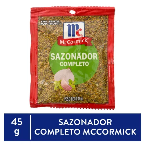 Sazonador completo McCormick refill pack - 45 g
