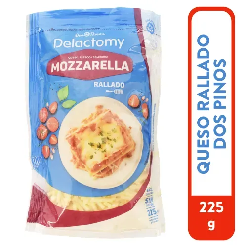 Queso mozarella Dos Pinos delactomy rallado - 225 g