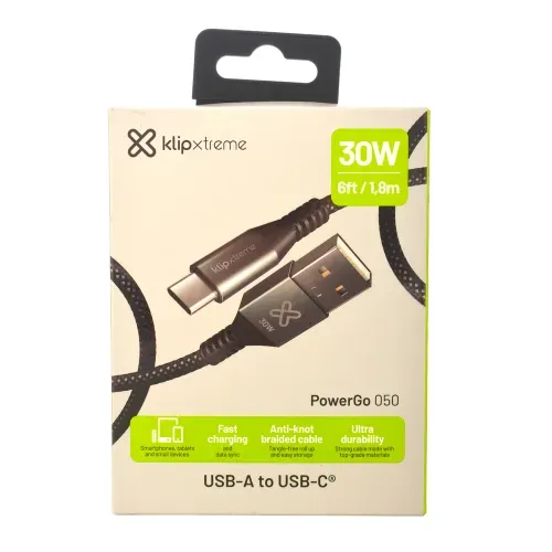 Klip Cable Usb a To Usb c 30w 1 8m