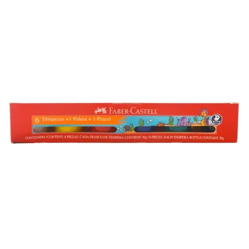 Tempera Faber Castel 30 ml Caj 6 Colores